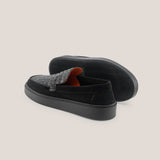 mens Capri Chiro - Black Suede 1668 Croco - Loafers - Reinhard Frans - Summer Loafers