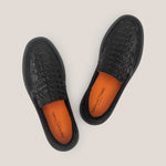 mens Capri Chiro - Black Suede 1668 Croco - Loafers - Reinhard Frans - Summer Loafers