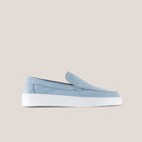 Men's Capri Chiro - Santorini Blue Suede - Loafers - Reinhard Frans - Summer Loafers