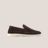 Mens Capri - Chocolate Airbrushed Suede - Loafers - Reinhard Frans - summer Loafers
