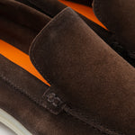 Mens Capri - Chocolate Airbrushed Suede - Loafers - Reinhard Frans - summer Loafers