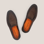 Mens Capri - Chocolate Airbrushed Suede - Loafers - Reinhard Frans - summer Loafers