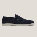 CAPRI Donkerblauwe Suède Loafers 