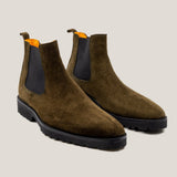 Chelsea24 Camouflage Grüne Wildleder Chelsea Boots