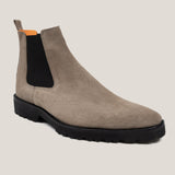 Chelsea24 Taupe Grijze Suède Chelsea Boots