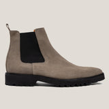 Chelsea-24 Taupe Grey Suede Chelsea Boots