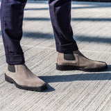 Chelsea24 Taupe Grey Suede Chelsea Boots