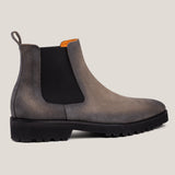 Chelsea24 Taupe Grijze Suède Chelsea Boots