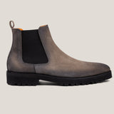 Chelsea24 Taupe Grijze Suède Chelsea Boots