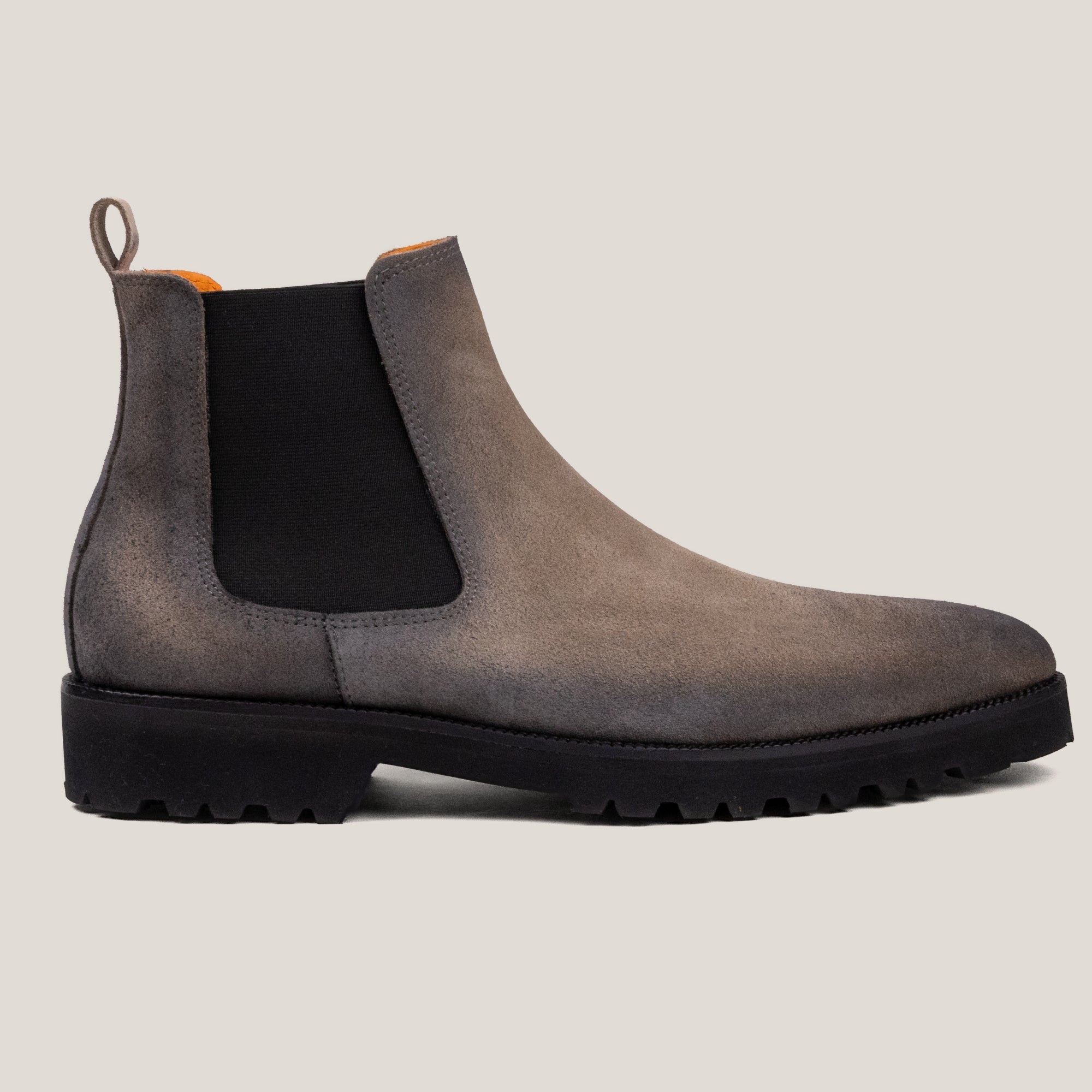 Chelsea24 Taupe Graue Wildleder Chelsea Boots