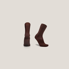 Coffee brown merino wool socks, made in Italy