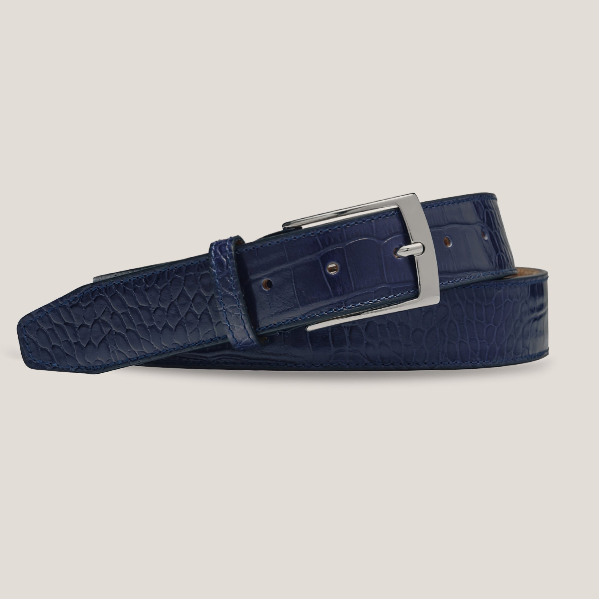 Croco Trophy Blue 1669 Belt - Reinhard Frans - Belts