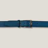 Denim Blue Leather Belt