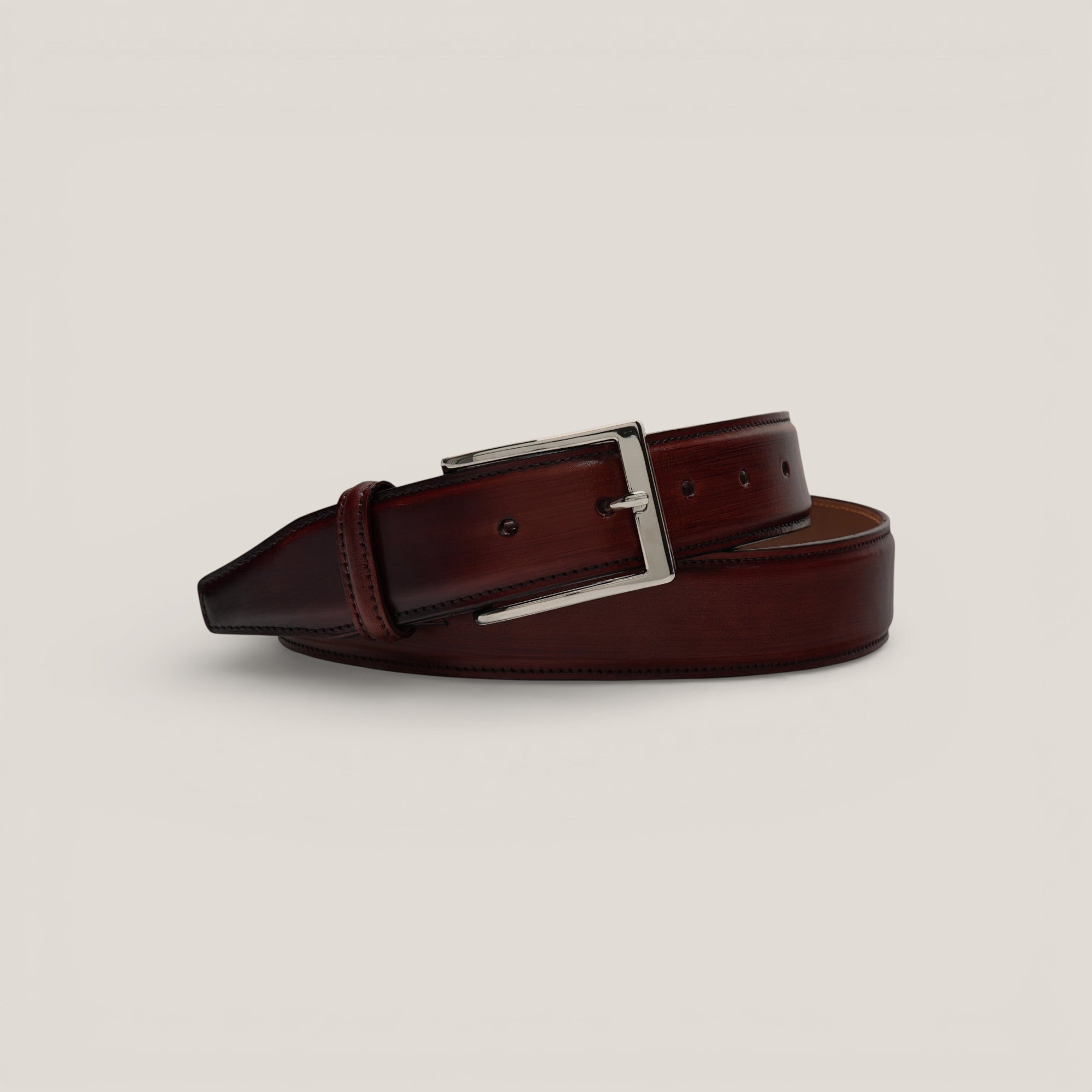 Mahogany Patina Vitello Belt - Reinhard Frans - Belts