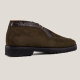 Lecco Camouflage Green Suede Chukkas