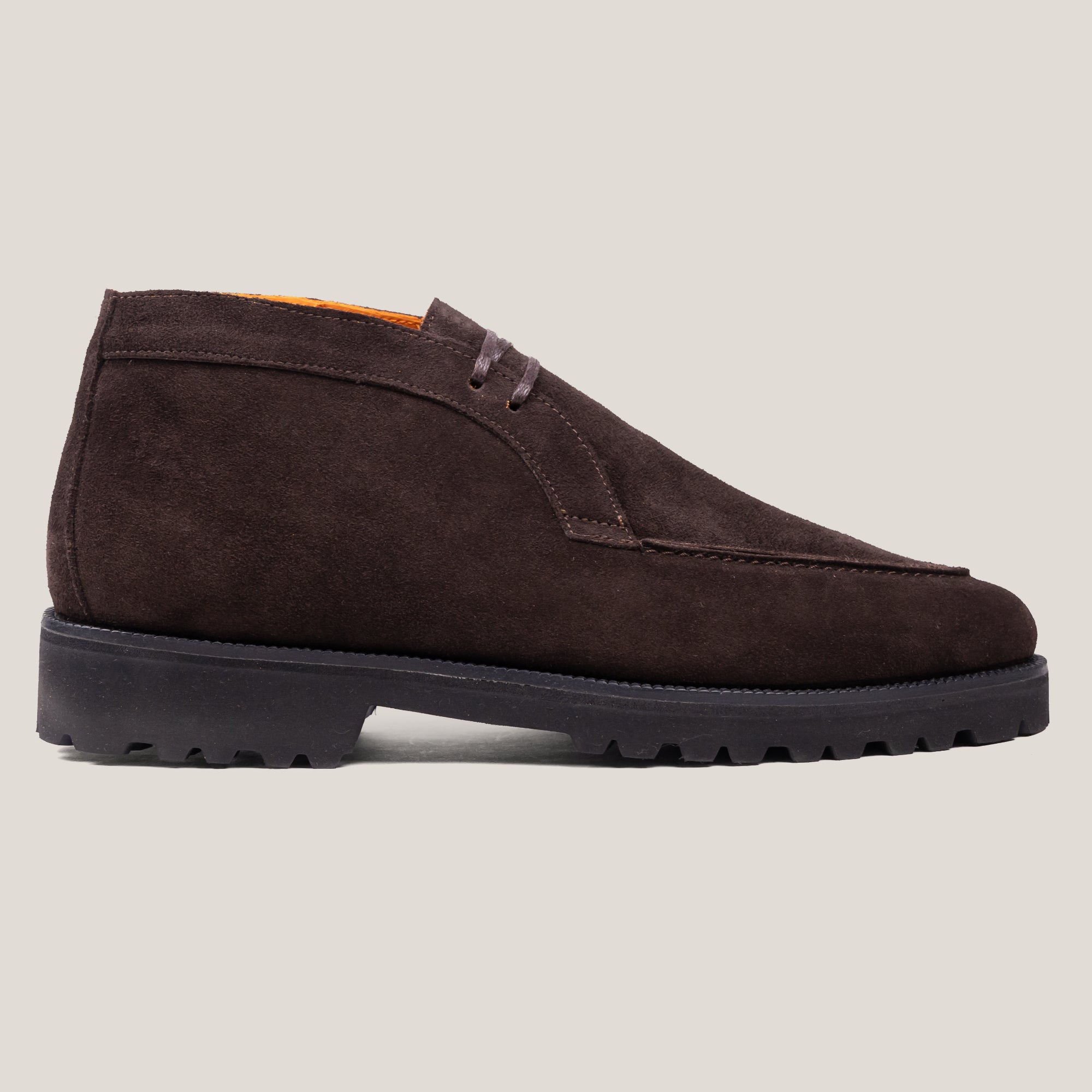 Lecco Dark Brown Suede Slip-on Chukkas