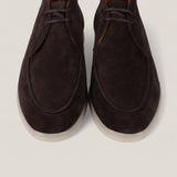 Lecco - Dark Brown Suede with Beige - Chukkas