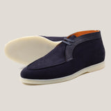 Lecco - Croco Donkerblauwe Suède Chukka Boots