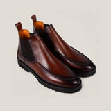 Livorno Country - Cognac Brown Patina Leather - Chelsea Boots