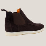 Livorno Donkerbruine Suède Chelsea Boots