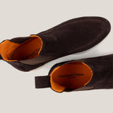 Livorno Dark Brown Suede Chelsea Boots