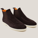 Livorno Donkerbruine Suède Chelsea Boots