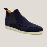 Livorno Donkerblauwe Suède Chelsea Boots