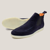 Livorno Donkerblauwe Suède Chelsea Boots