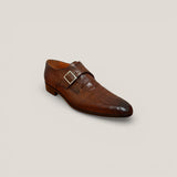 NY24 - Chocolate brown croco edge patina - Size 46 | Reinhard Frans
