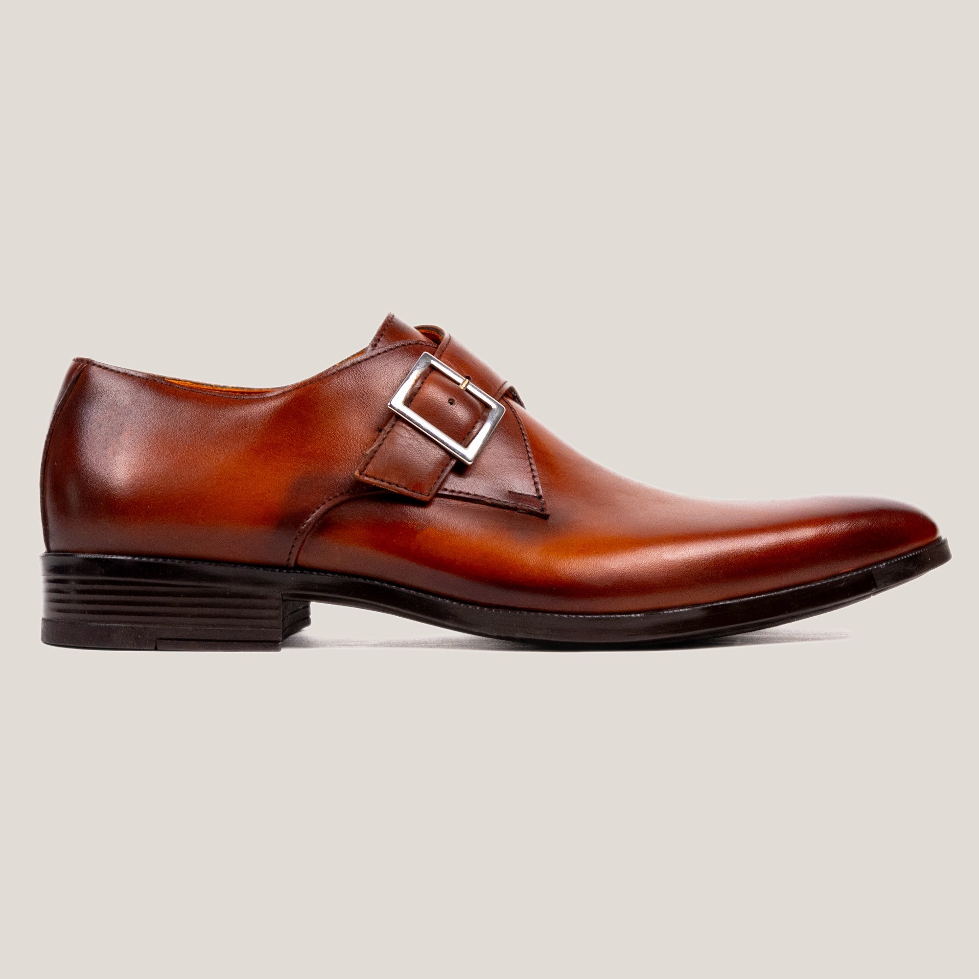 NY24 Cognac Patina Leder Monk Schuhe