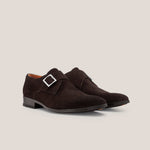 NY24 - Dark Brown Suede - Single Monk Shoes — Monkstrap | Reinhard Frans