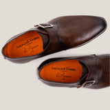 NY24 Saddle Brown Single Monk Shoes