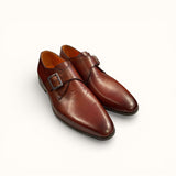 NY24 [SC] - Cognac Brown Patina Leather - Size 41 — Monkstrap | Reinhard Frans