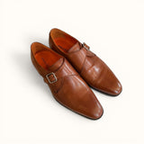 NY24 [SC] - Light Cognac Brown Leather - Size 41 — Monkstrap | Reinhard Frans