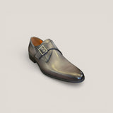 NY24 - Silvery Grey Leather Edge Patina - Size 42 | Reinhard Frans