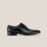 Oxford - Black Leather - Cap Toe Oxfords