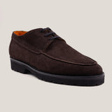 Pescia Donkerbruine Suède Lace-up Loafers