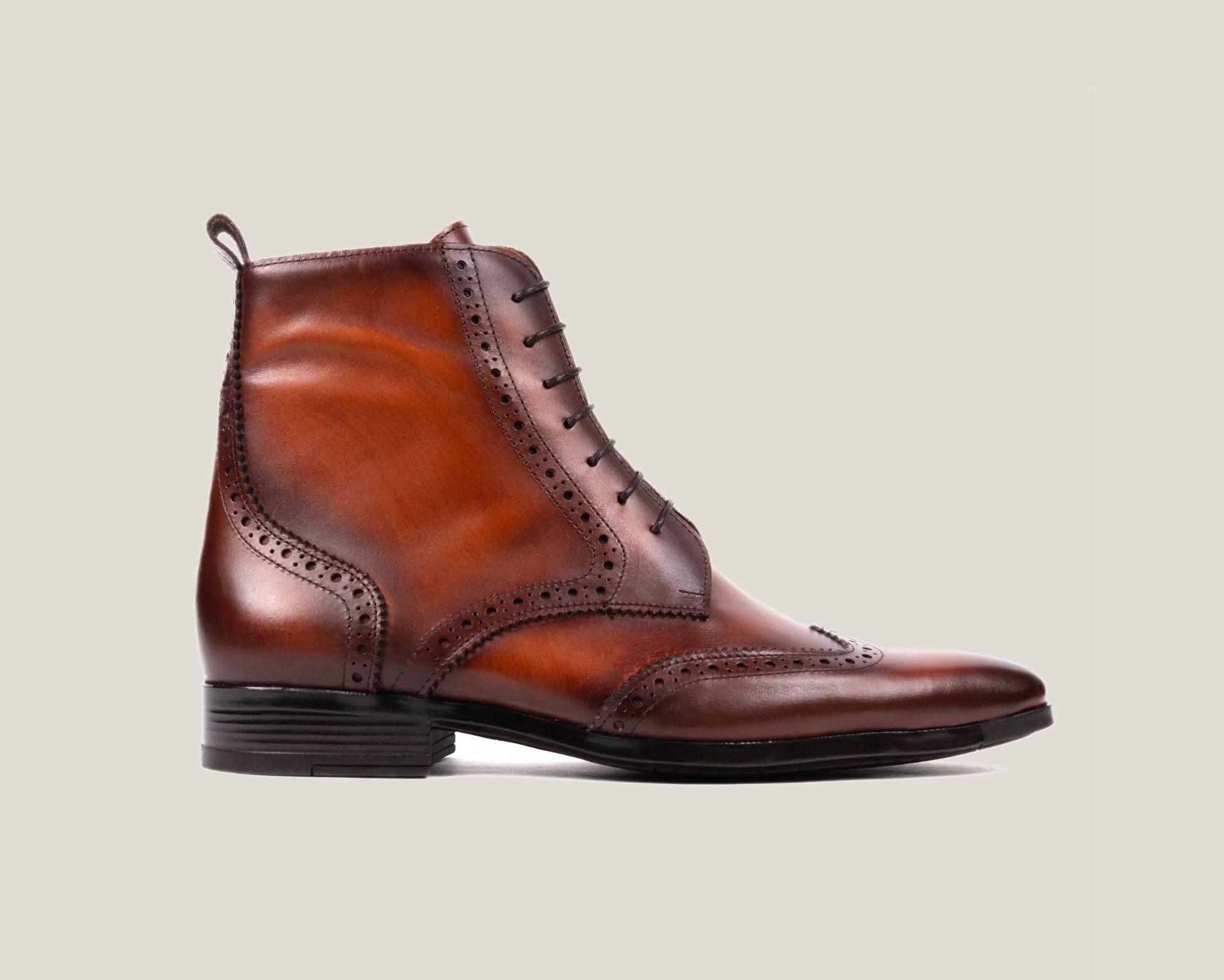 Ravenna balmoral boots in hand patinated cognac brown calf