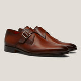 Roma Terra d'Oro Bruine Leren Monk Strap voor heren