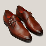 Roma Terra d'Oro Bruine Leren Monk Strap voor heren