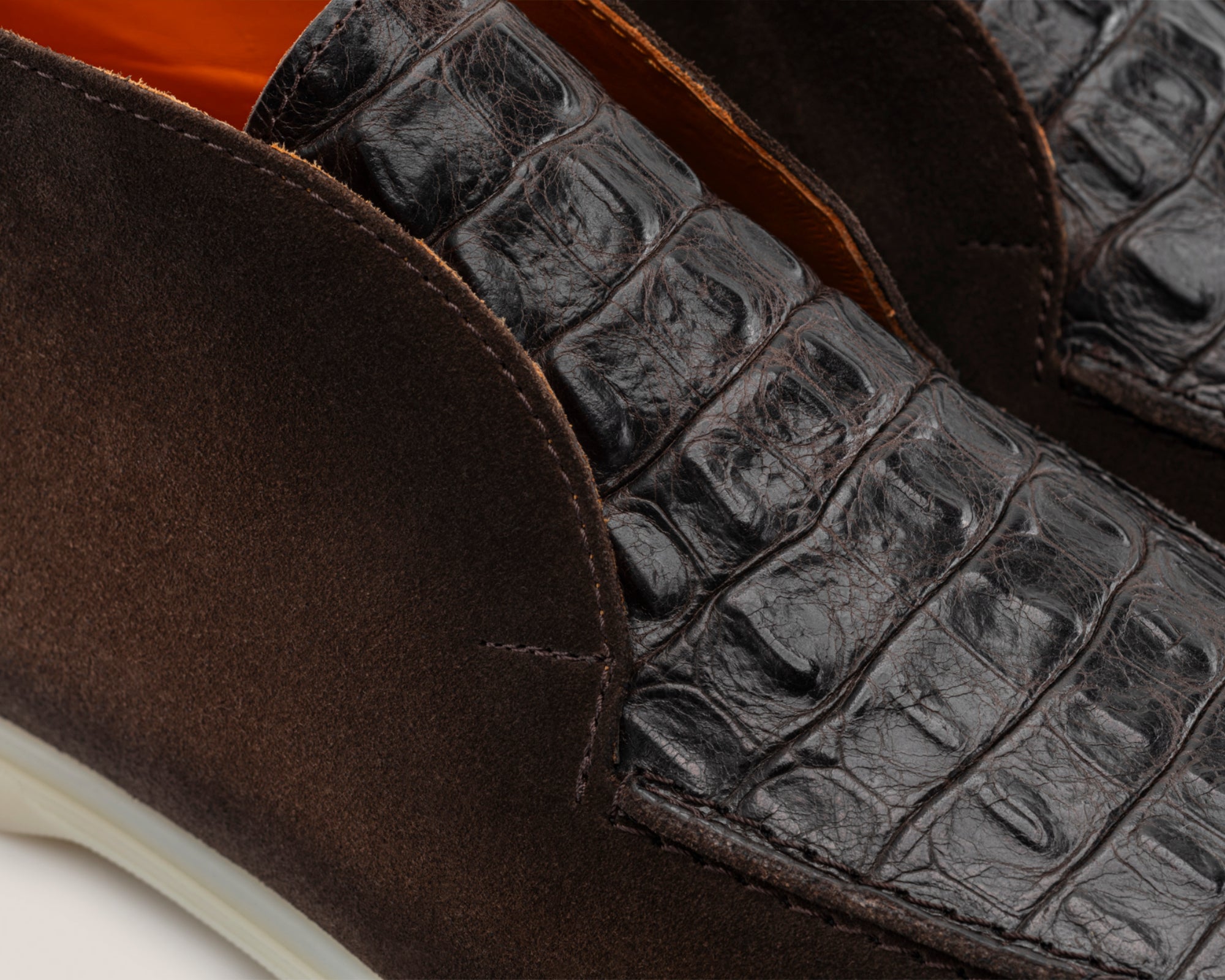 Men's Savona - Chocolate Brown Edges Croco - Loafer - Reinhard Frans - All season Boots