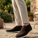 Men's Lifestyle Savona - Dark Brown Suede - Loafer - Reinhard Frans - All season Ankle Loafers
