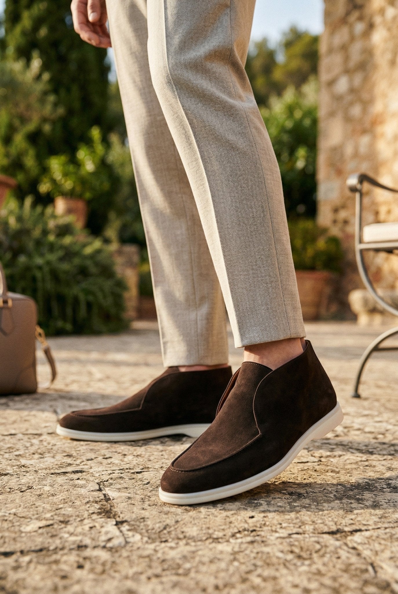 Men's Lifestyle Savona - Dark Brown Suede - Loafer - Reinhard Frans - All season Ankle Loafers