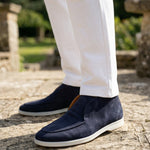 Men's lifestyle Savona - Dark Navy Suede - Loafers - Reinhard Frans - Summer Ankle Loafers