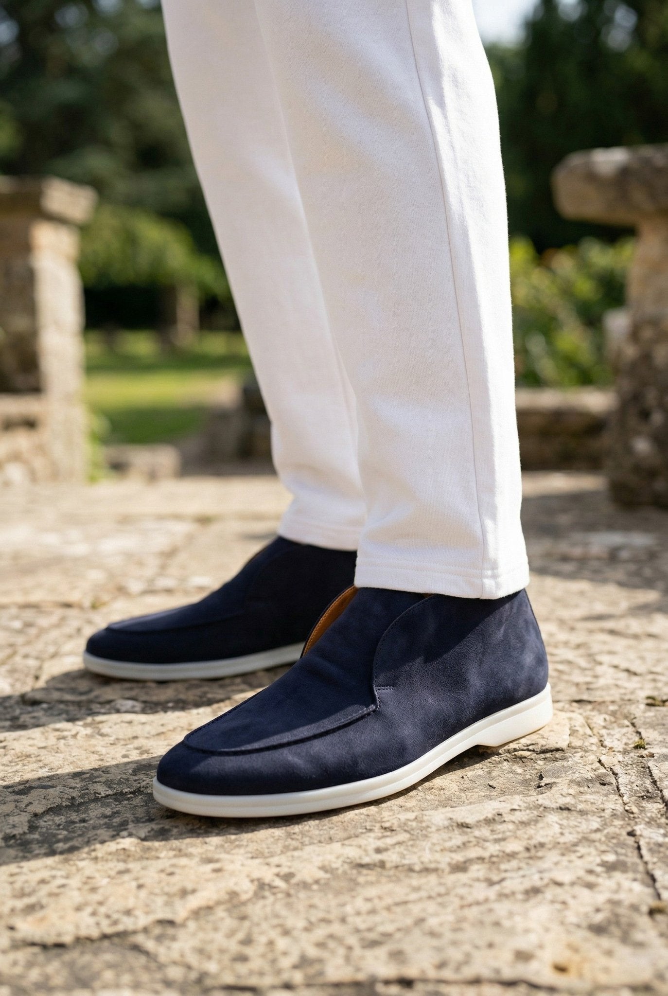 Men's lifestyle Savona - Dark Navy Suede - Loafers - Reinhard Frans - Summer Ankle Loafers