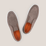 Men's Savona - Elephant Grey Suede - Loafers - Reinhard Frans - All season Ankle Loafers