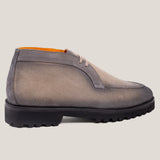 Lecco Taupe Grey Suede Loafers