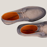 Lecco Taupe Grey Suede Loafers