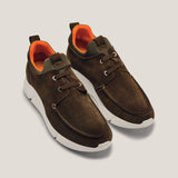 Soho 01 - Camouflage Green Suede - Sneaker