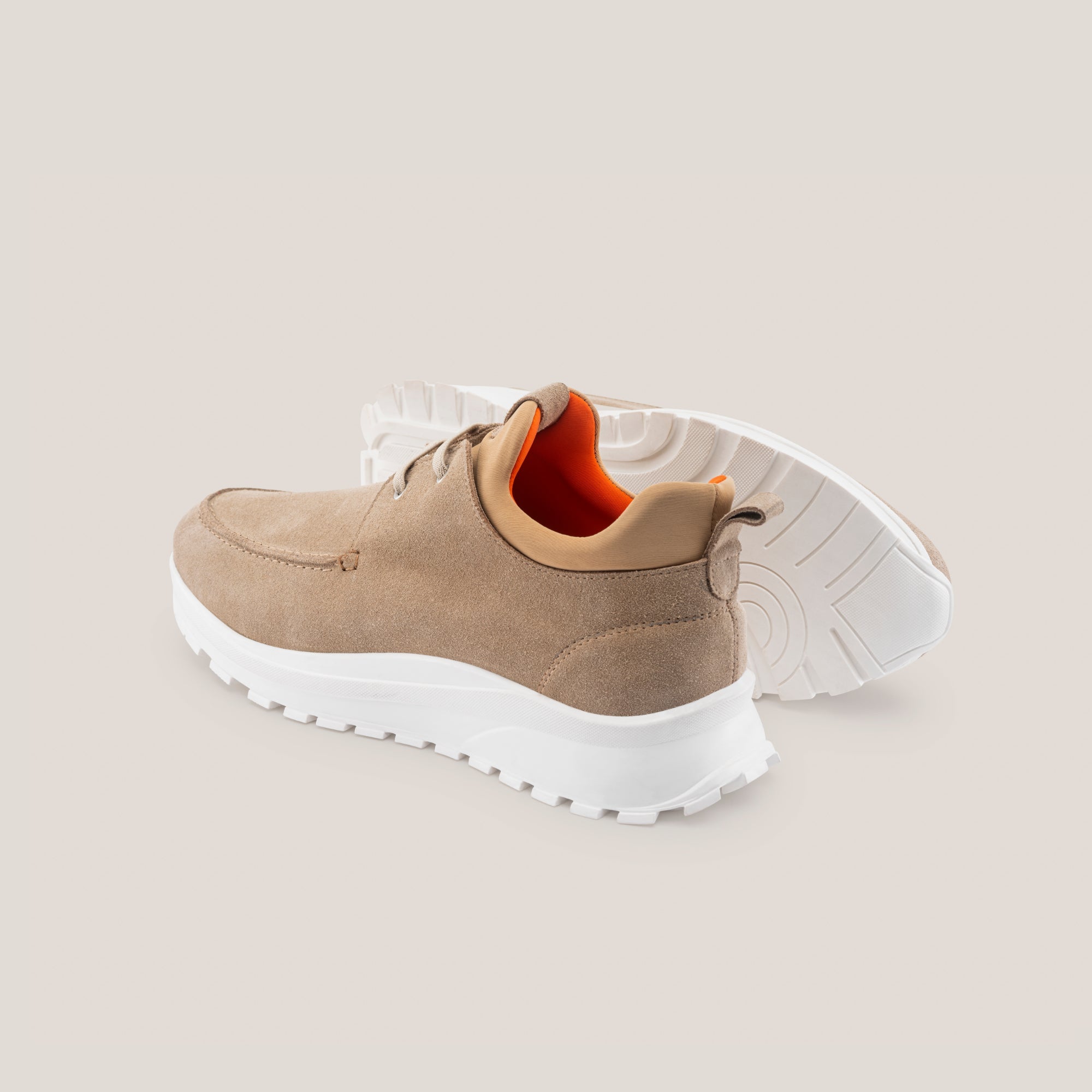 Soho 01 V² - Cappuccino Suede - Sneaker — back view | Reinhard Frans